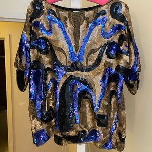 Vintage Oleg Cassini sequin top